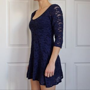 Free People Navy Blue Lacey Dress